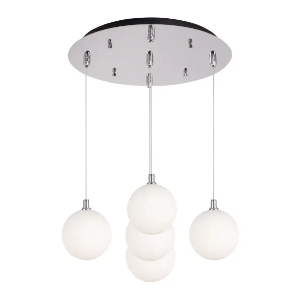 Bolla 5-Light Multi Pendant in Brushed Gold with Opal Glass - Image 7