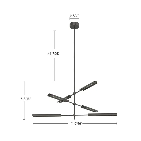 Modern Mid-Century Statement Piece with Adjustable LED Bars - Image 28