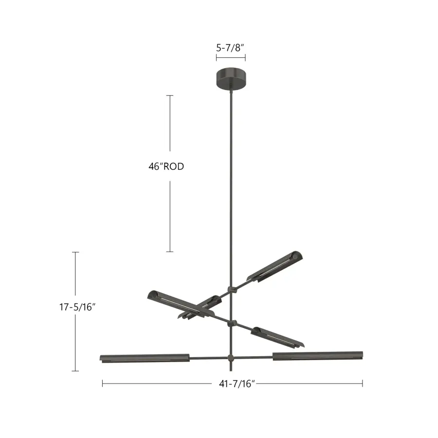 Modern Mid-Century Statement Piece with Adjustable LED Bars - Image 28