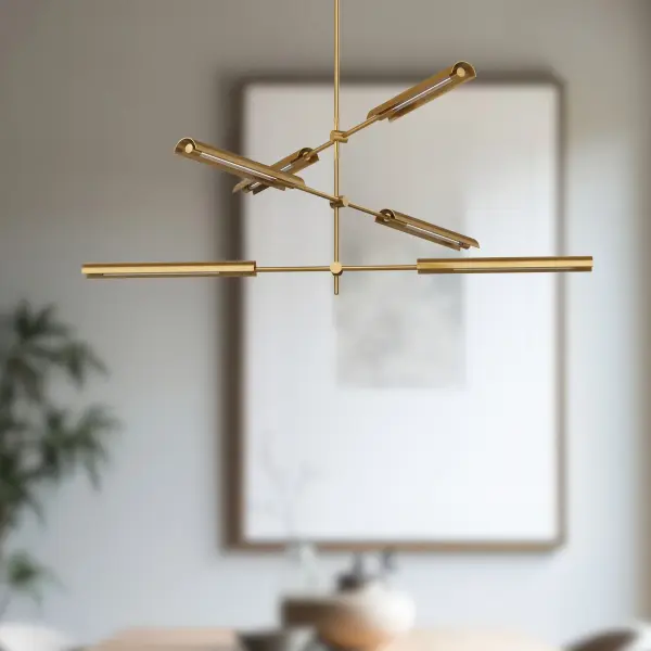 Modern Mid-Century Statement Piece with Adjustable LED Bars - Image 32