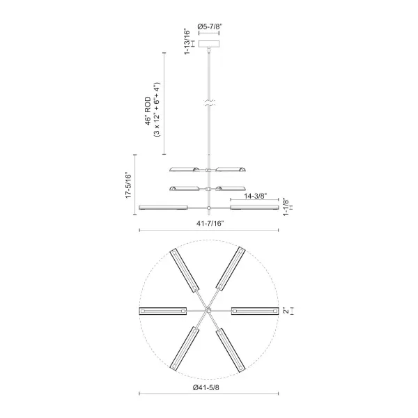 Modern Mid-Century Statement Piece with Adjustable LED Bars - Image 34