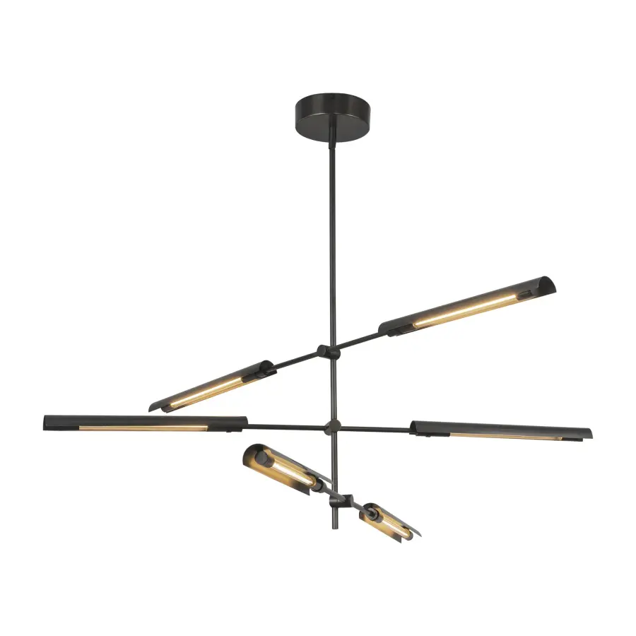 Modern Mid-Century Statement Piece with Adjustable LED Bars - Image 35