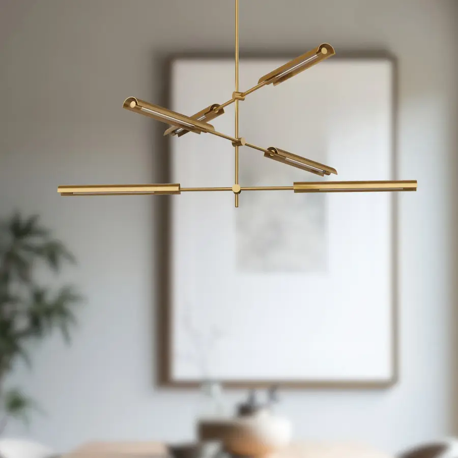 Modern Mid-Century Statement Piece with Adjustable LED Bars - Image 7