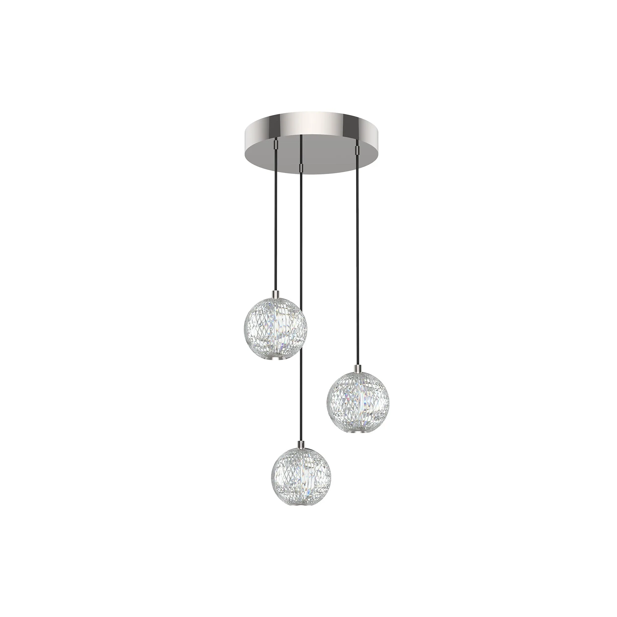 Marni 3-Light Multi Pendant in Natural Brass