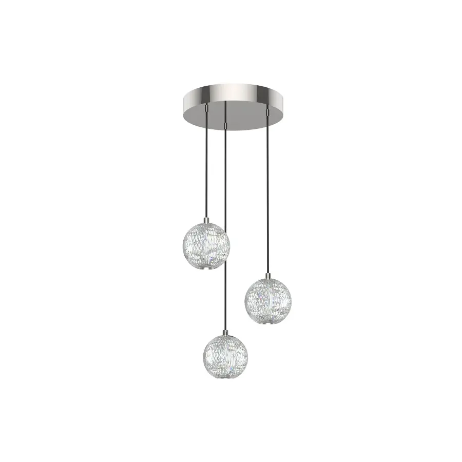 Marni 3-Light Multi Pendant in Natural Brass - Image 1