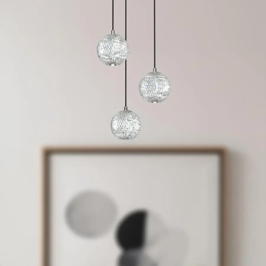 Marni 3-Light Multi Pendant in Natural Brass - Image 3