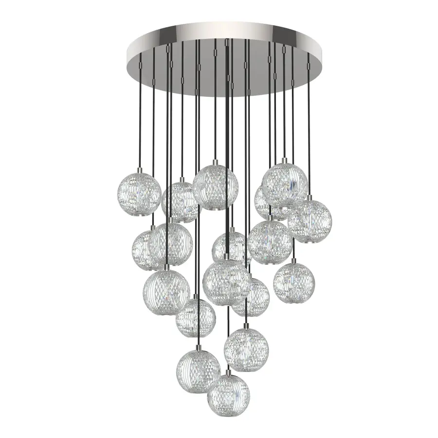 Marni 18 Light Multi Pendant in Natural Brass - Image 5