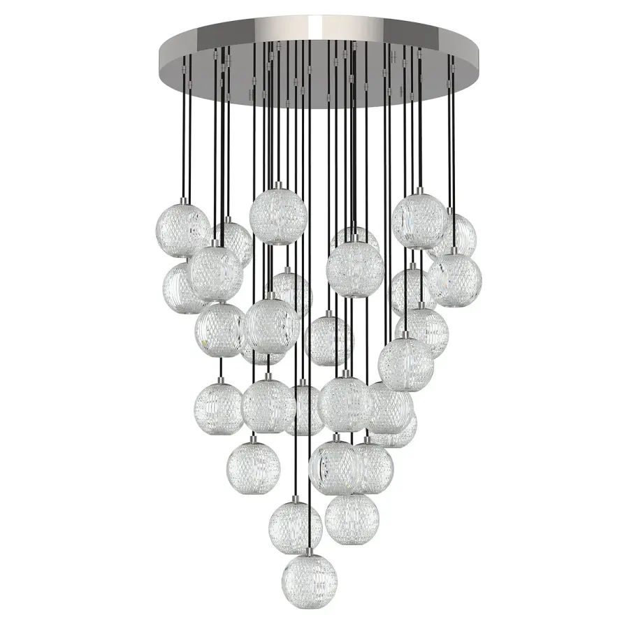Marni 30-Light Multi Pendant in Natural Brass - Image 1