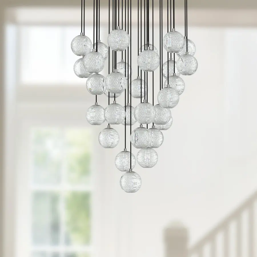Marni 30-Light Multi Pendant in Natural Brass - Image 3