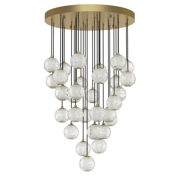 Marni 30-Light Multi Pendant in Natural Brass - Image 4