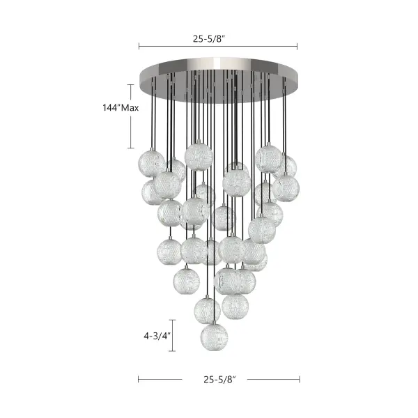 Marni 30-Light Multi Pendant in Natural Brass - Image 5