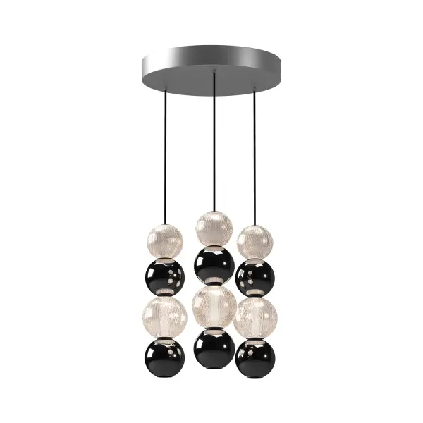 Onyx 3 Head Multi Pendant in Natural Brass - Image 1