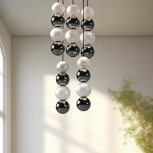 Onyx 5-Light Multi Pendant in Natural Brass - Image 4