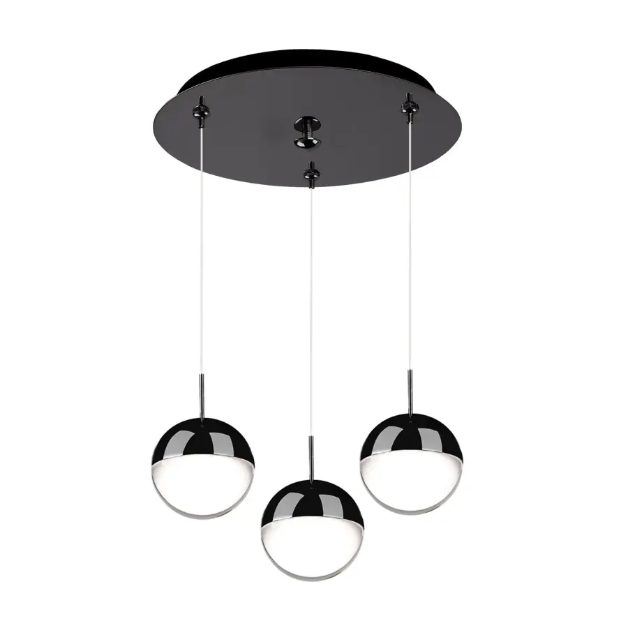 Pluto 3-Light Multi Pendant in Chrome - Image 4