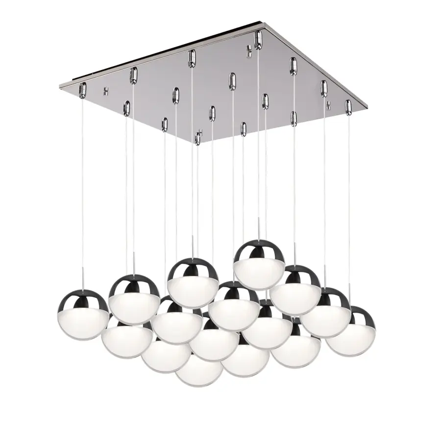 Pluto 16-Light Multi Pendant in Black Chrome - Image 6