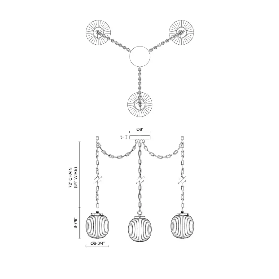 Cherise 7-Inch 3-Head Multi Pendant - Image 10