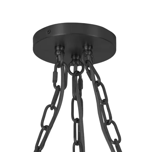 Farrah 3-Light Multi Pendant in Matte Black with Amber Opal Glass - Image 19