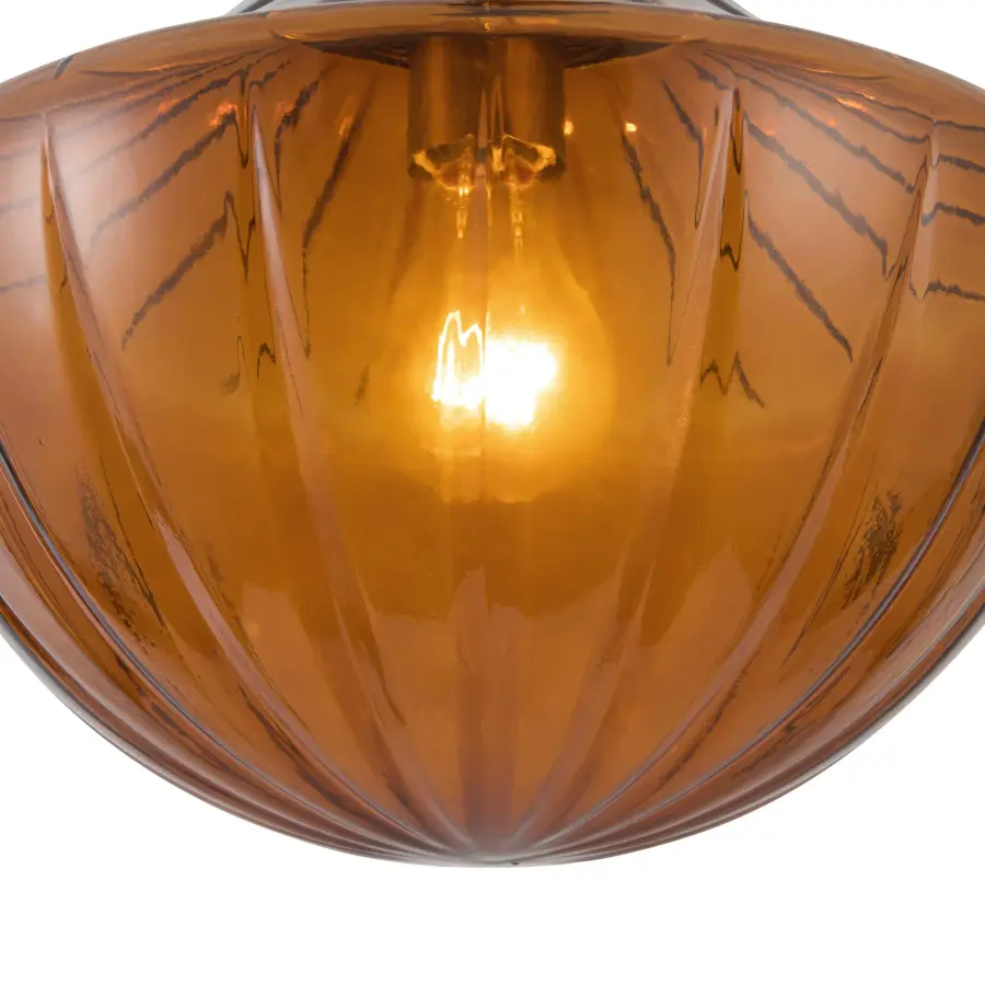 Farrah 3-Light Multi Pendant in Matte Black with Amber Opal Glass - Image 20