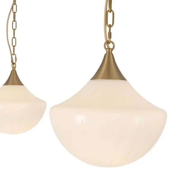 Farrah 3-Light Multi Pendant in Matte Black with Amber Opal Glass - Image 7