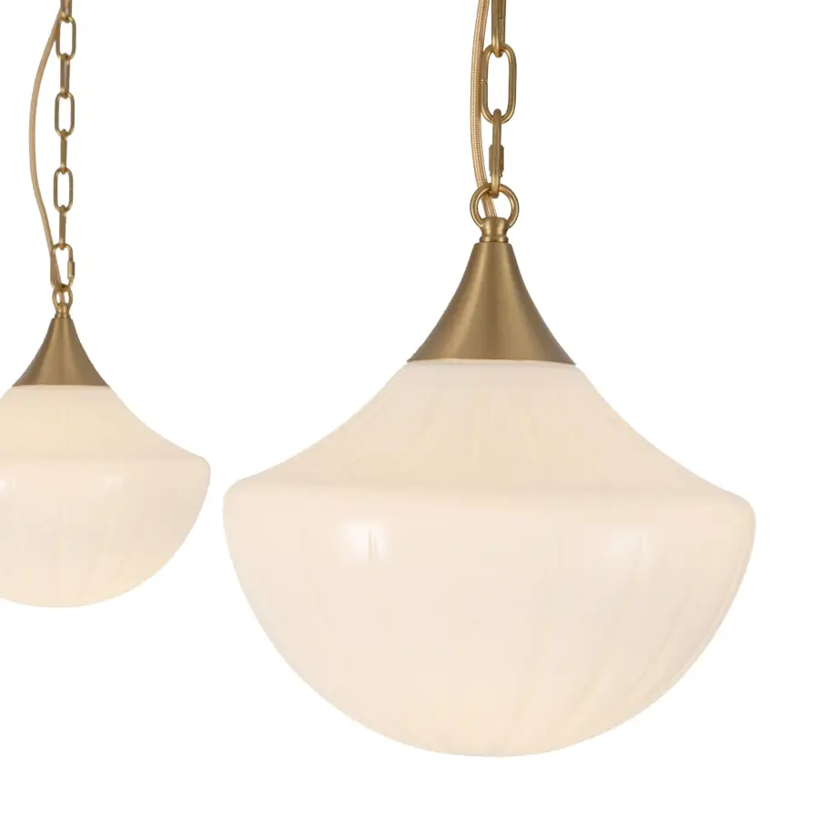 Farrah 3-Light Multi Pendant in Matte Black with Amber Opal Glass - Image 7