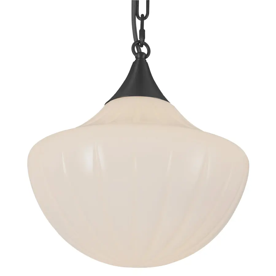 Farrah 3-Light Multi Pendant in Matte Black with Amber Opal Glass - Image 10