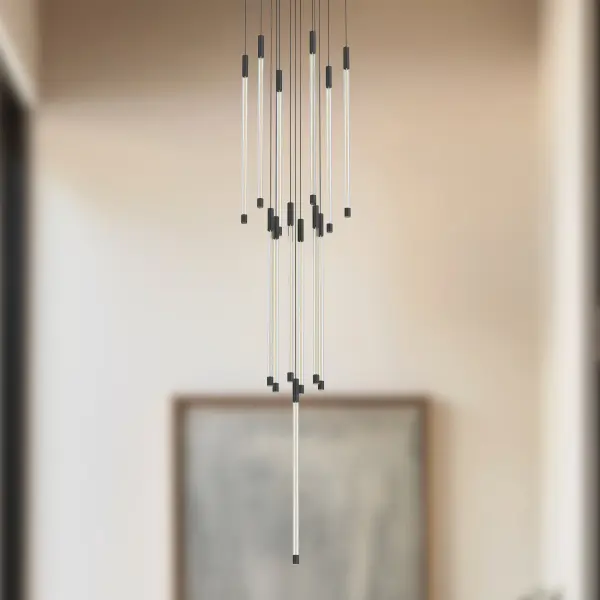 Motif 21-Inch Multi-Light Pendant in Matte Black - Image 3