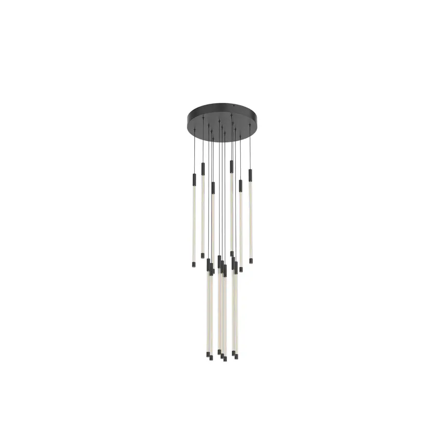 Motif 21-Inch Multi-Light Pendant in Matte Black - Image 8