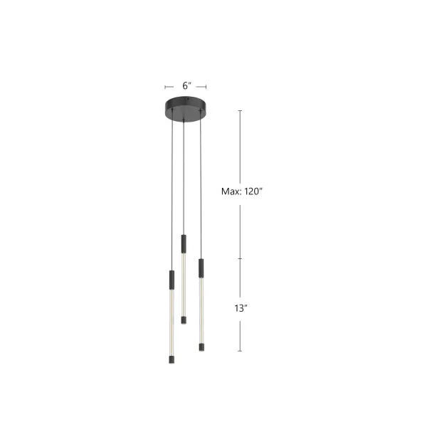 Motif 13-Inch Multi Pendant in Matte Black - Image 21