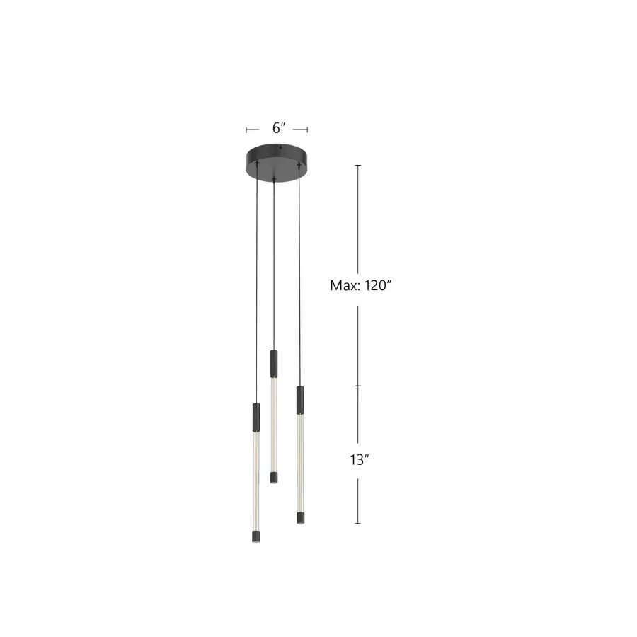 Motif 13-Inch Multi Pendant in Matte Black - Image 21