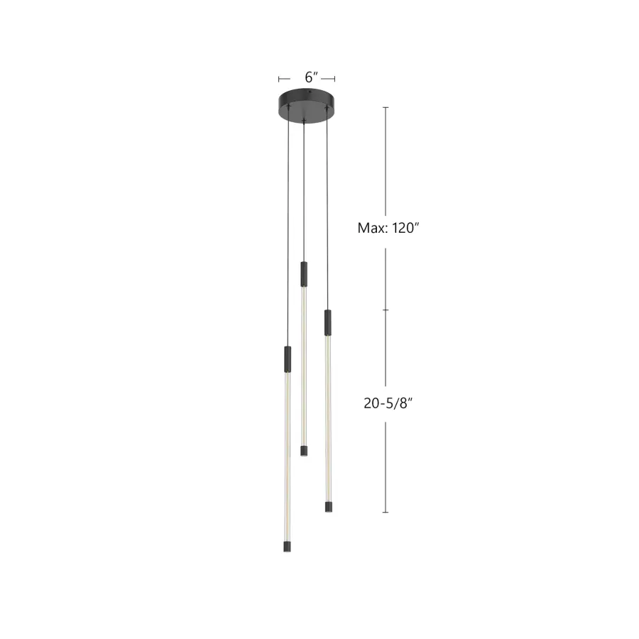 Motif 21-Inch Multi Pendant in Matte Black - Image 31