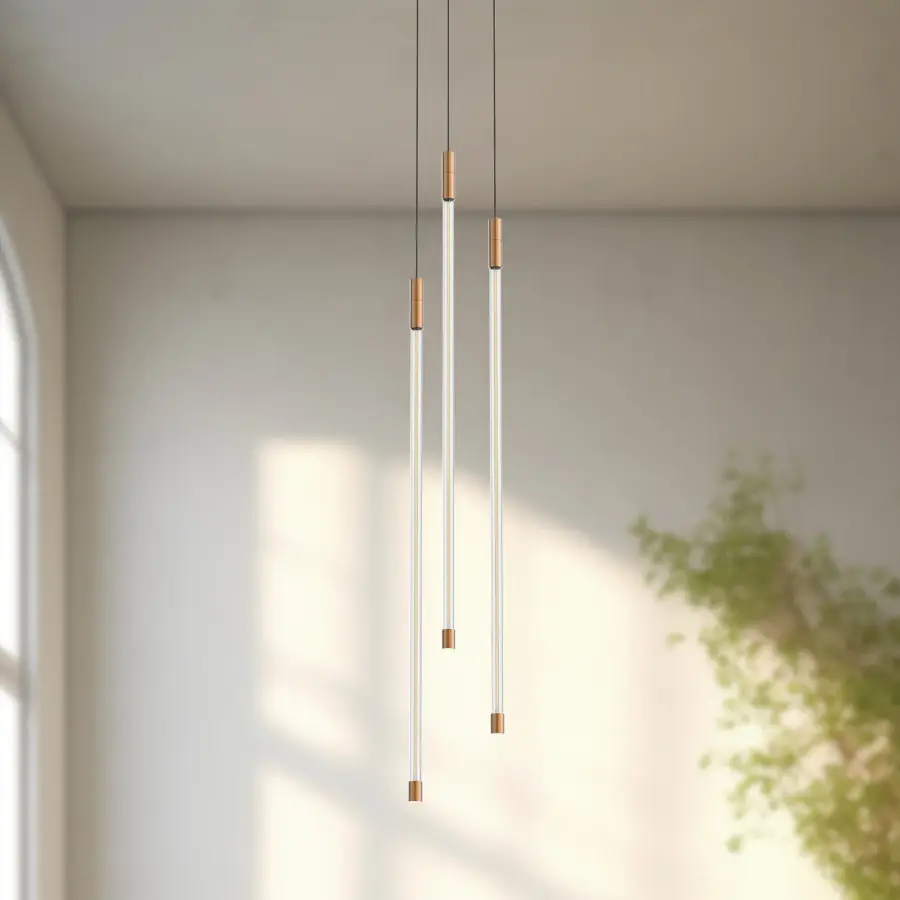 Motif 27-Inch Multi-Light Pendant in Brushed Gold - Image 3