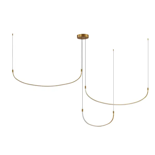 Talis 70-Inch Multi Pendant in Brushed Gold - Image 6