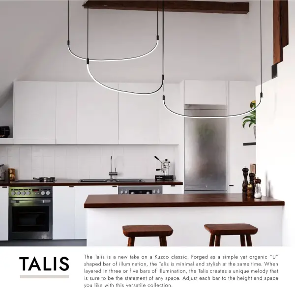 Talis 70-Inch Multi Pendant in Brushed Gold - Image 8