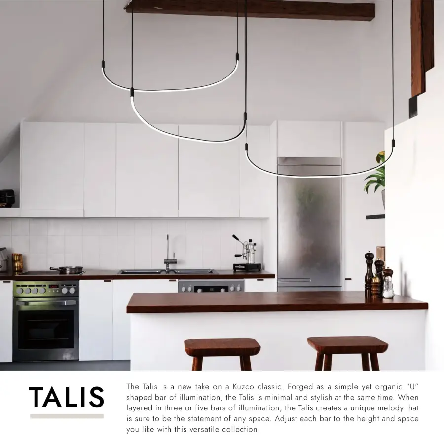 Talis 70-Inch Multi Pendant in Brushed Gold - Image 8