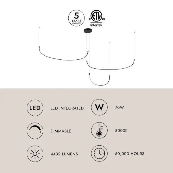 Talis 90-Inch Multi Pendant - Image 7