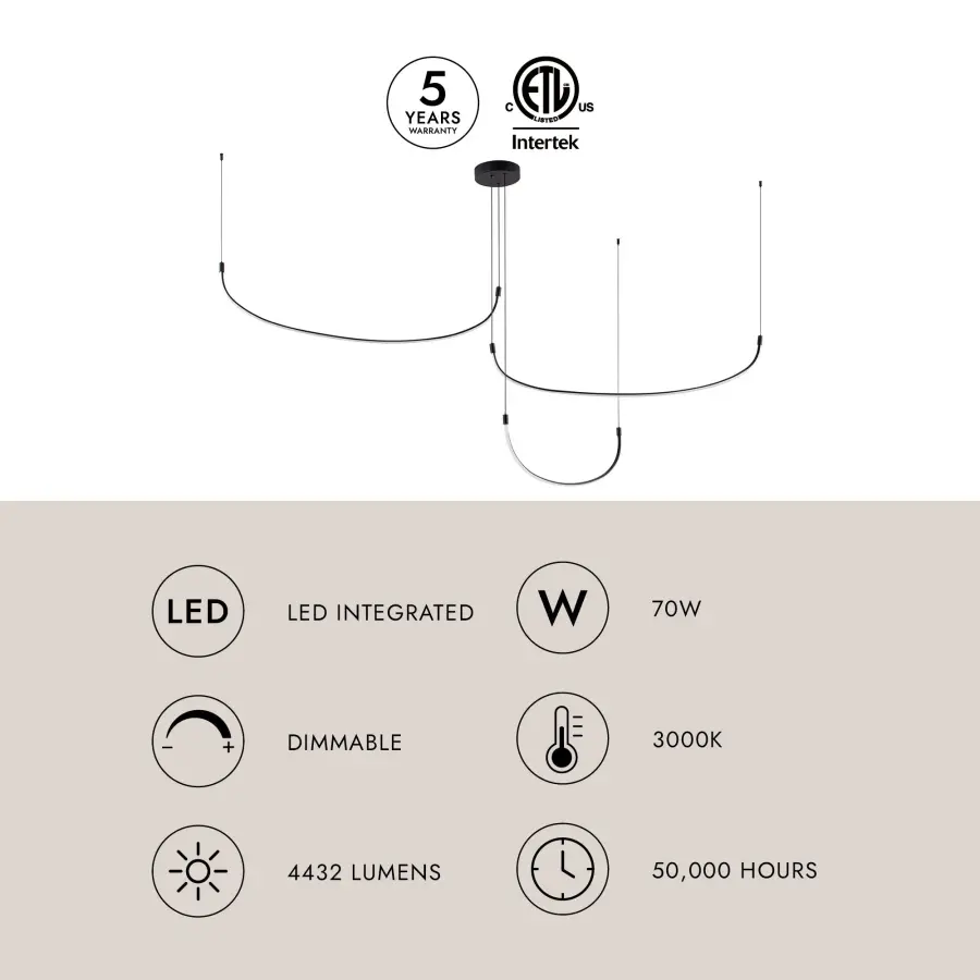 Talis 90-Inch Multi Pendant - Image 7