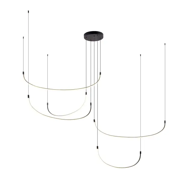 Talis 90-Inch Multi Pendant in Brushed Gold - Image 4