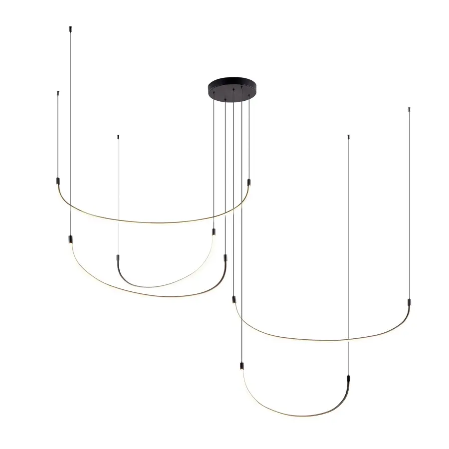 Talis 90-Inch Multi Pendant in Brushed Gold - Image 4