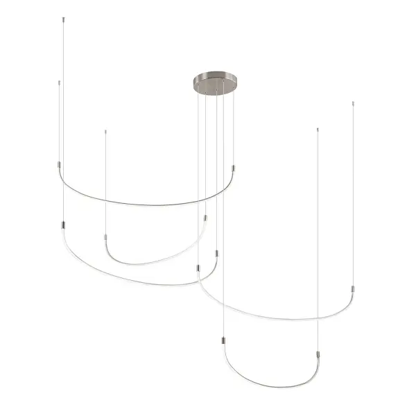 Talis 90-Inch Multi Pendant in Brushed Gold - Image 5