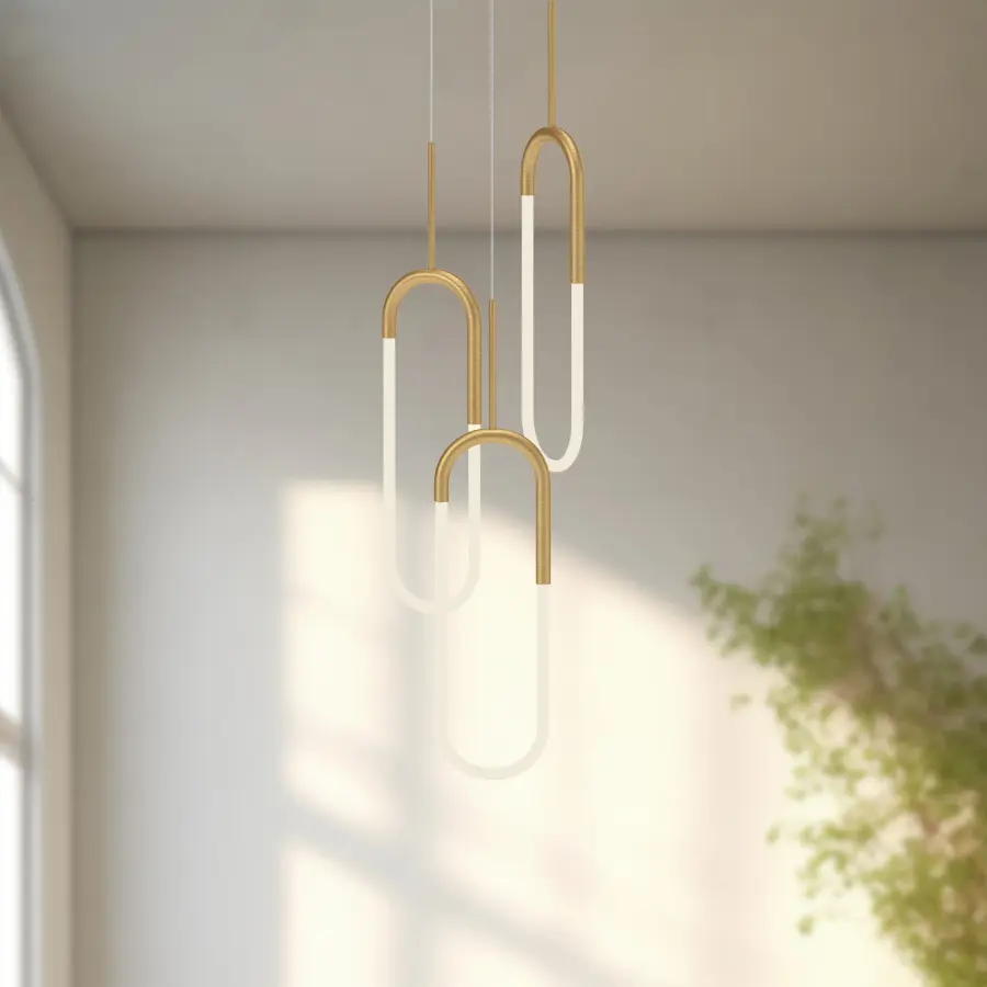 Huron 3-Light Multi Pendant in Brushed Gold - Image 3