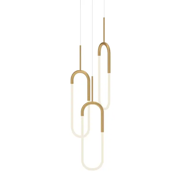 Huron 3-Light Multi Pendant in Brushed Gold - Image 5