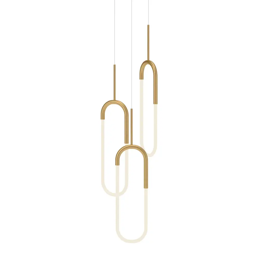 Huron 3-Light Multi Pendant in Brushed Gold - Image 5