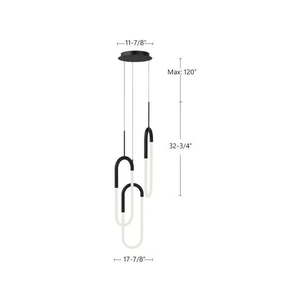 Huron 3-Light Multi Pendant in Brushed Gold - Image 6