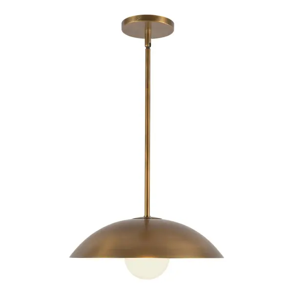 Umbra 14-Inch Vintage Brass Pendant with Opal Glass - Image 11