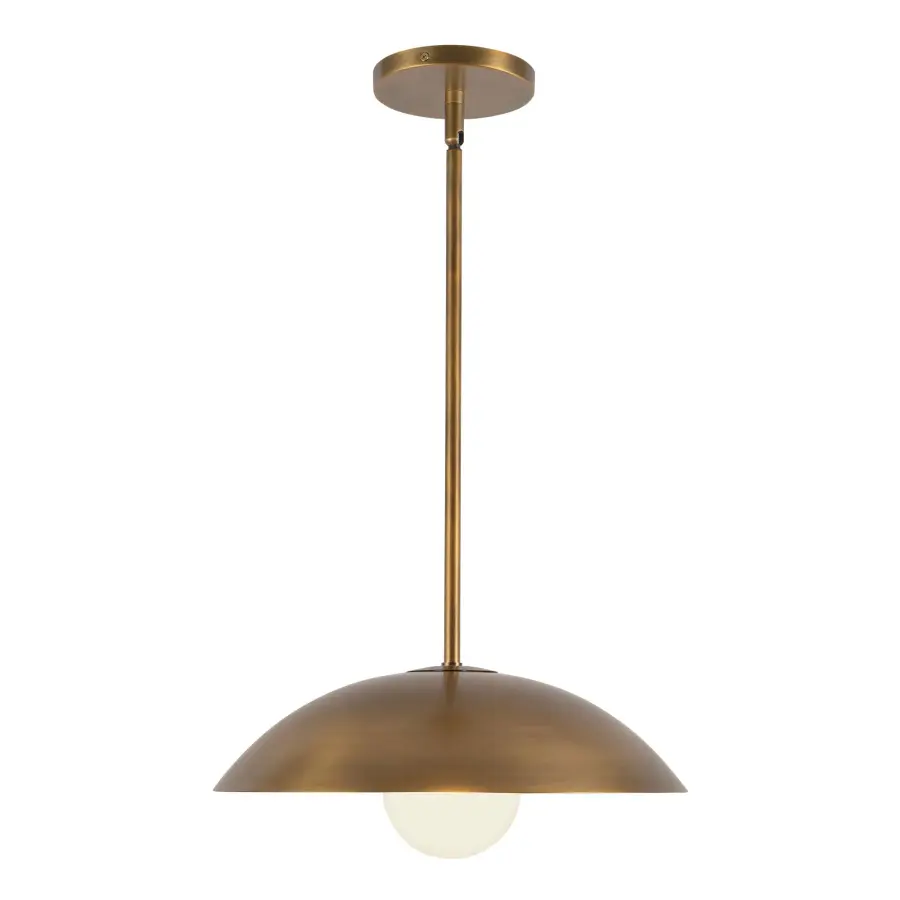 Umbra 14-Inch Vintage Brass Pendant with Opal Glass - Image 11