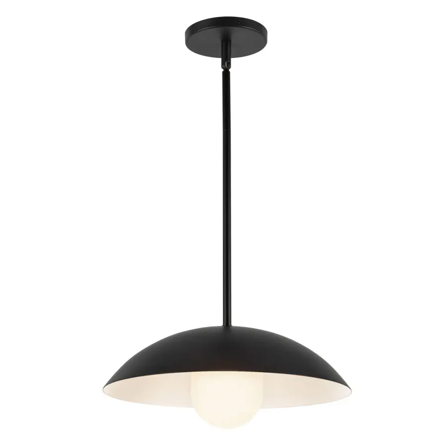 Umbra 14-Inch Vintage Brass Pendant with Opal Glass - Image 3