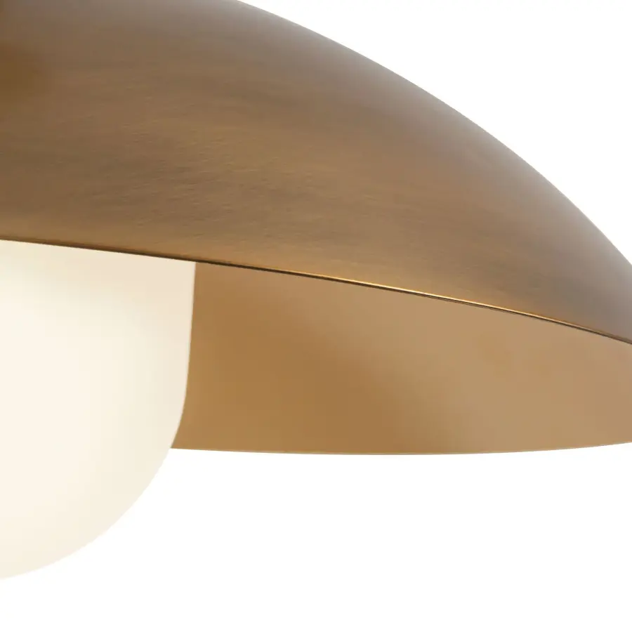 Umbra 14-Inch Vintage Brass Pendant with Opal Glass - Image 10
