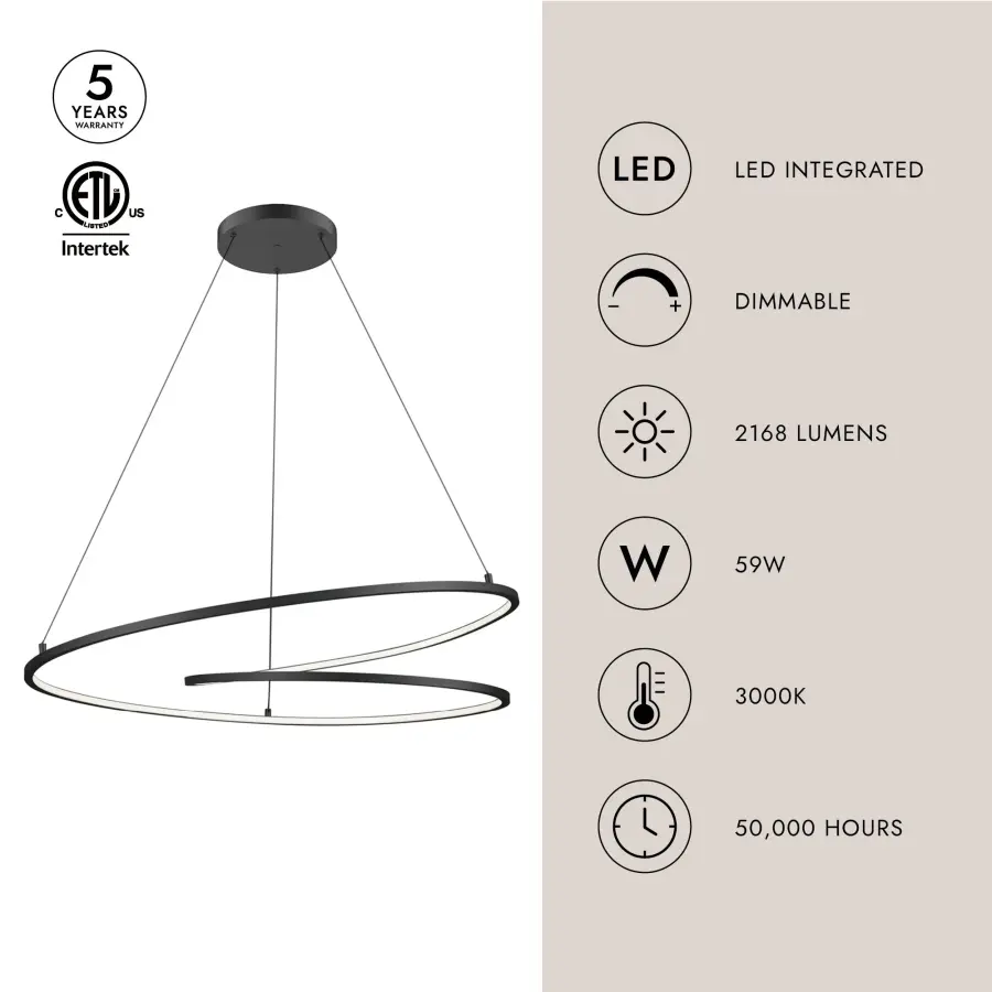 Twist 32-Inch Pendant Light - Image 9