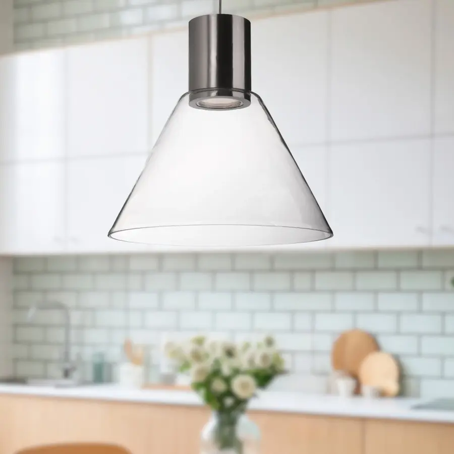 Vanier 11-Inch Brushed Nickel Pendant Light - Image 2