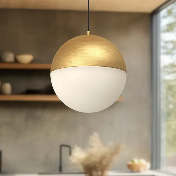 Monae 8-Inch Pendant in Brushed Gold - Image 3